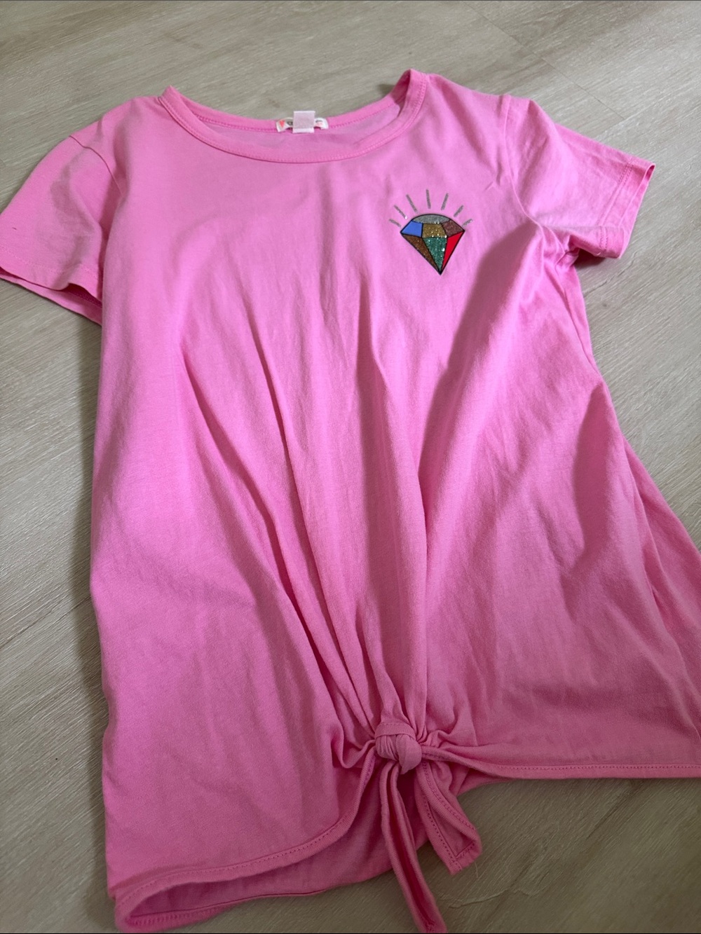 Crewcuts 2 Pink & Lavender Tie-Front Short Sleeve Tees